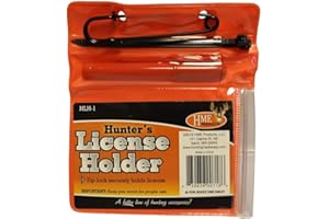 HUNTING MADE EASY HUNTER'S LICENSE HOLDER WITH PEN & ZIP TIES