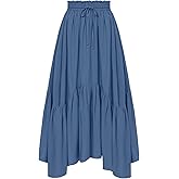 Scarlet Darkness Maxi Skirts for Women High Waist Renaissance Skirt Long Skirt with Pockets