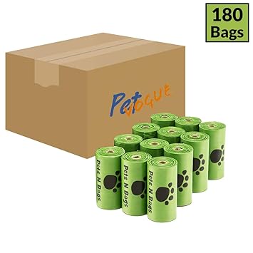PetVogue Scented Pooper Scooper Bags with Holder (12 Rolls) 180 Pieces