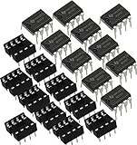 Texas Instruments NE555P ( WITH SOCKETS) Single Precision Timer, NE555N NE555 Single Bipolar DIP8 ( Pack of 12)
