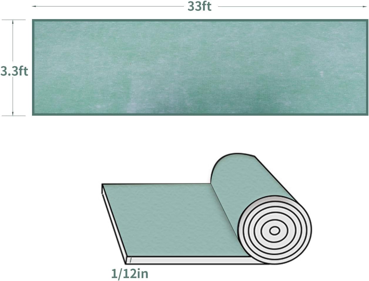 ybaymy Laminate Flooring Underlay 2mm Vapor Barrier Flooring