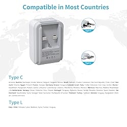 European Travel Plug Adapter Kit, VINTAR
