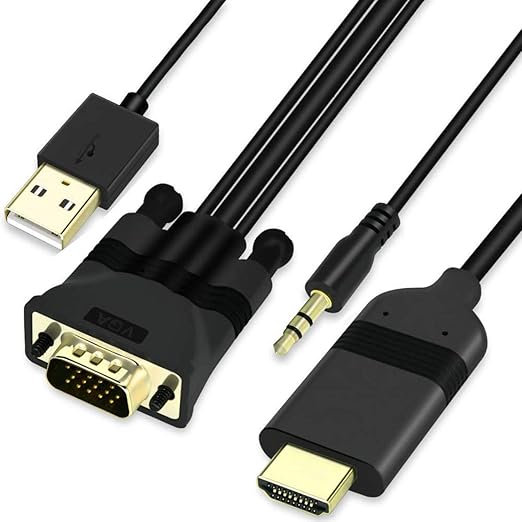 Mele & Co VGA a HDMI Cable Adaptador Cable 180cm 1080P 60Hz VGA ...