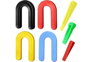 Waltool 620Pcs U Shaped Tile Spacers and Tile Leveler Wedges Assortment Set, Plastic Shims for 1/4” 1/8", 1/12", 1/16", 3/16”