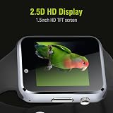 Shipenophy Smartwatch Fitness Watch Micro-SIM Camera for iOS Android Bluetooth view 5