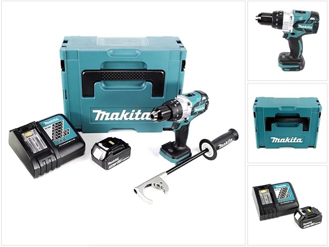 Makita DDF 481 RF1J 18 V Akku Bohrschrauber brushless 115 Nm im Makpac mit 1x BL1830 3,0 Ah Akku und DC18RC Ladegerät