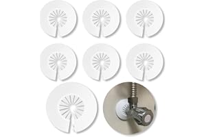 SPNKMJUJ 6 PCS Plumbing Cover Plates Plastic Escutcheon Plate Flange Pipe Covers for Bathroom (Apply to 0.4" to 1.14")