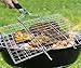 BBQ Grilling Basket AONOKOY 13.9 x 8.9in Portable Grill Basket with Removable Wooden Handle For Vegtables and Meals