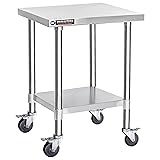 DuraSteel 30x18 NSF Stainless Steel Cart Work Table
