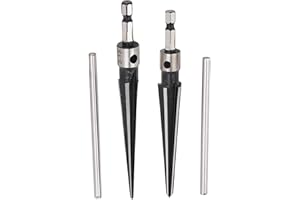 3-13mm, 5-16mm Tapered 6 Flute Hole Reamer Hex Shank T Handle for Wood Plastic, Portable, Accurate, Strong