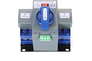 Ethedeal Dual Power Automatic Transfer Switch-enerator Changeover Switch- Electrical Selector Switches Dual Power Switch (2P 63A)