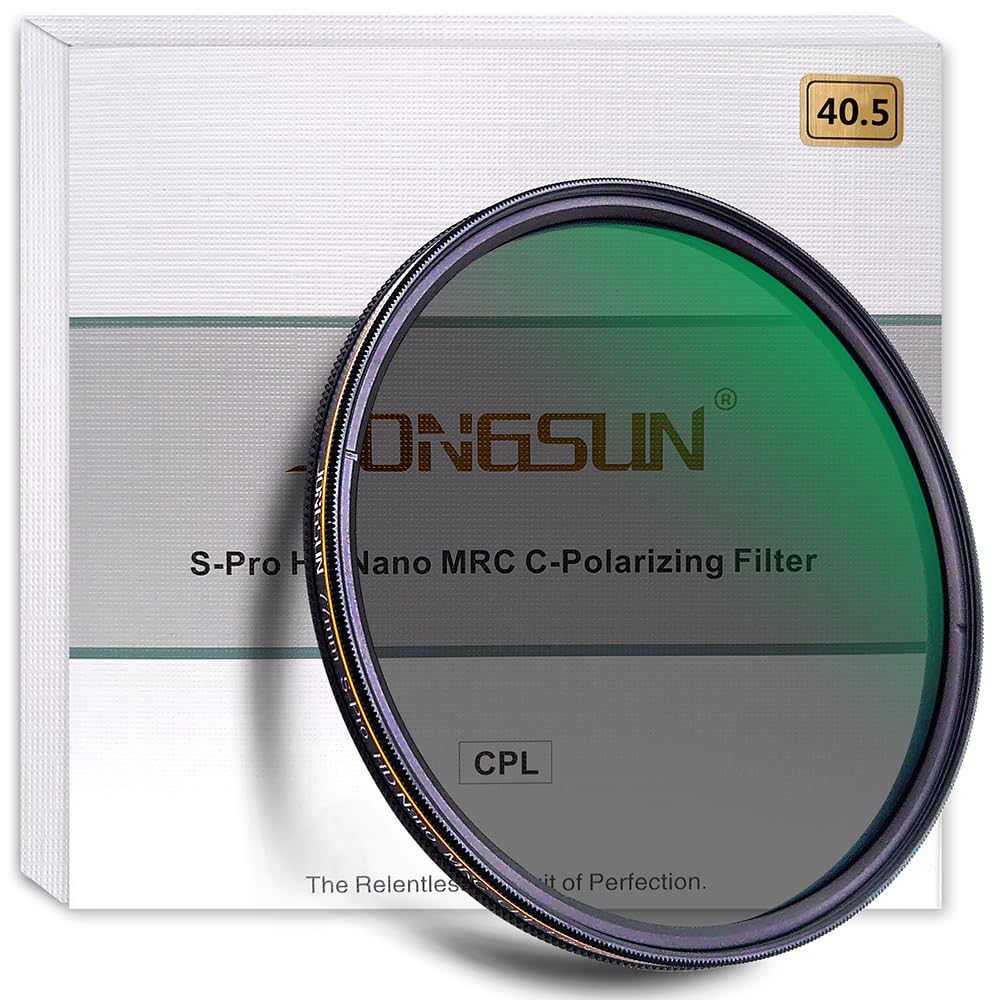 JONGSUN 40.5mm Polarizing Filter, Circular Polarizer Filter, S-Pro HD Nano MRC16, 16 Layers Multicoated, NITTO AGC Optics Glass, CPL Filter for Camera Lens