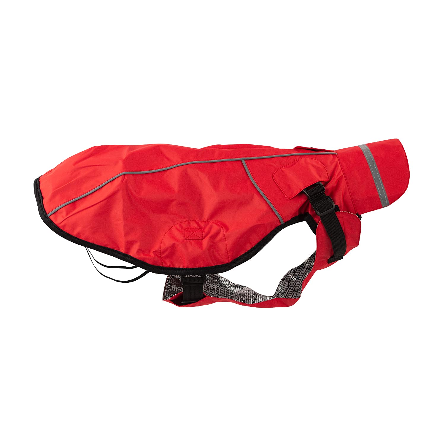JEGGO Dry Dog Raincoat for Dogs with Double Zip Opening Waterproof and Windproof Breathable with Inner Lining to Protect Against Cold