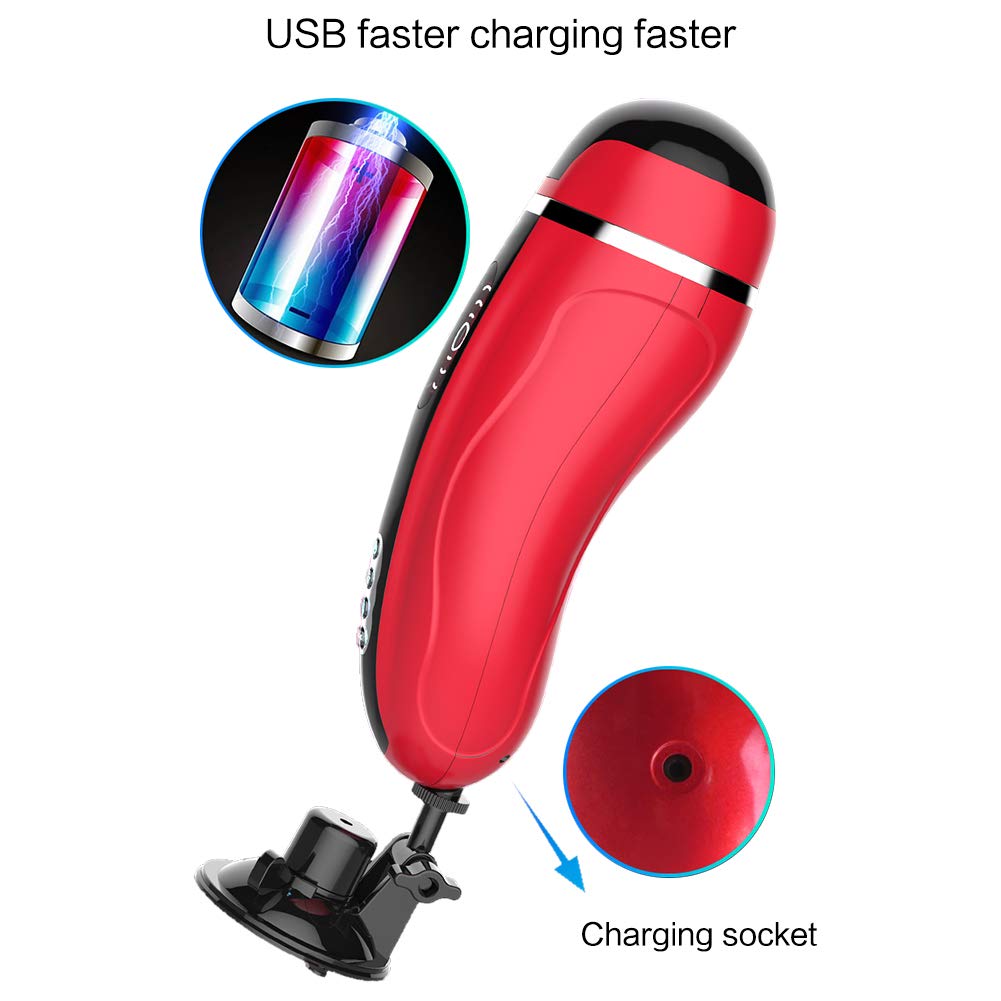 Urnight - Massaggiatore per uomini, con funzione di riscaldamento automatico, 10 modalità di vibrazione