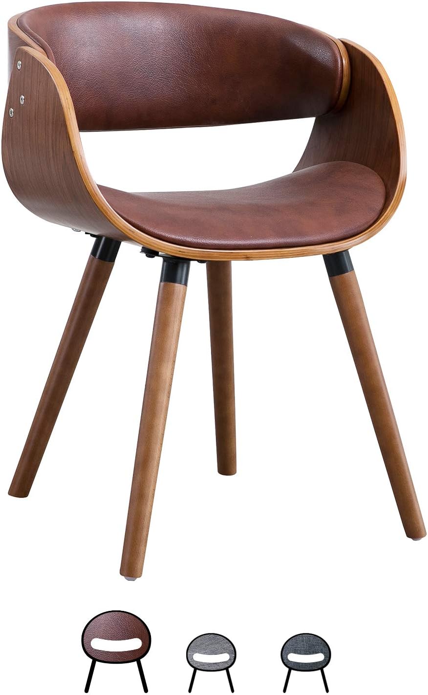 Best mid-century walnut brown dining chair