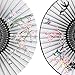Hand Held Folding Fan, 2-Pack Women Craft Silk Fan with Bamboo Frame and Elegant Tassel, Come with a Sleeve Per Fan, Cooling Yourself, Wedding Gifts, Party Gifts