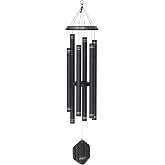 Arabesque by Wind River - 50 inch Onyx Wind Chime for Patio, Backyard, Garden, and Outdoor d&eacute;cor (Aluminum Chime) Made in the USA