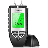 Wood Moisture Meter - Digital Moisture Detector Moisture Tester, Pin-Type Water Leak Detector Damp Tester Dampness Meter for Wood Building Material Firewood Walls Paper Floor (Sliver)