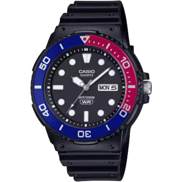 Amazon.com: Casio Men's Stainless Steel Quartz Resin Strap, Black