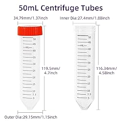 Conical Centrifuge Tubes 50ml,25 Pack Sterile