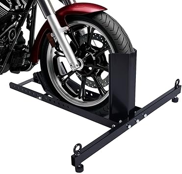 Amazon Com Goplus Adjustable Motorcycle Wheel Chock Stand Heavy Duty 1800lb Weight Capacity Automotive