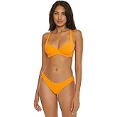 BECCA Women's Standard Modern Edge Underwire Bra Bikini Top, Adjustable, Tie Back, Swimwear Separates