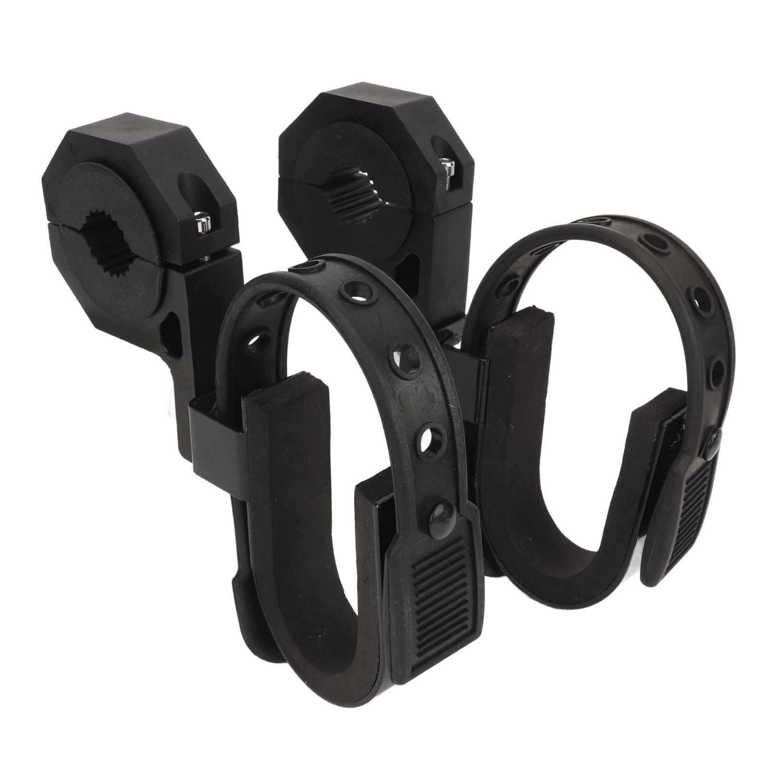 Xiuganpo UTV Gun Rack, Steel Construction Roll Bar UTV Gun Holder Shovel Mount Bow Rack Fits with Rubber Plugs and Adjustable Rubber Straps, Resistant Roll Bars for 1.75in to 2in Roll Bar