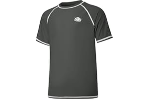 Willit Men's UPF 50+ Rashguard Swim Shirt Short Sleeve SPF Sun Protection Quick Dry Water Beach Shirts Fishing Surf Shirt