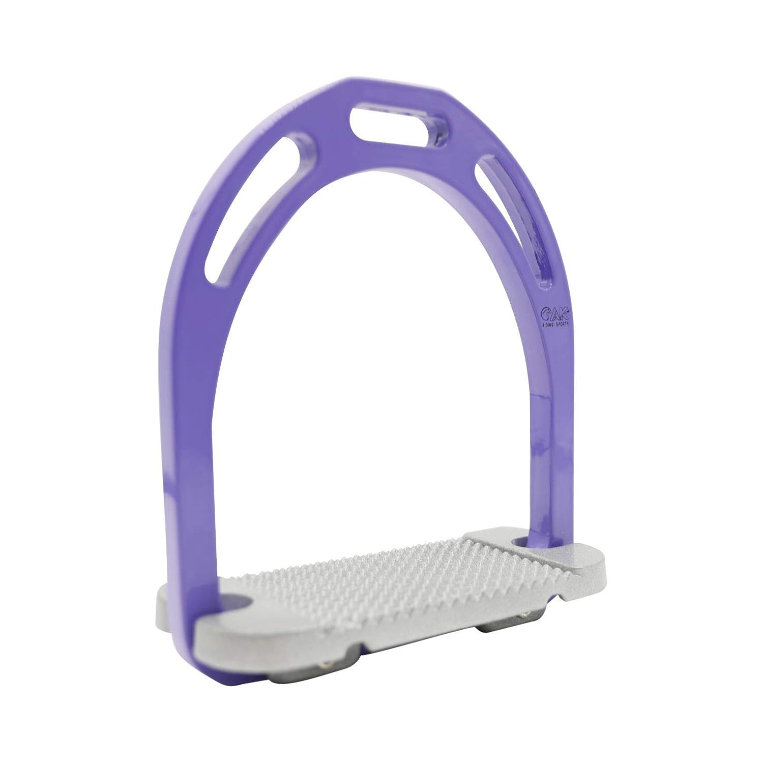 AK Aluminum Light Weight Horse Riding Equestrian Stirrups with Coated Colors (Purple/Silver, 4.75'') - Image 3