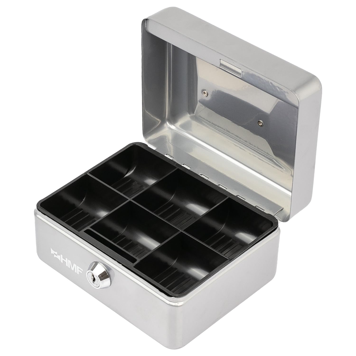 HMF 10215-09 Cash Box 15 x 12 x 8 cm, silver