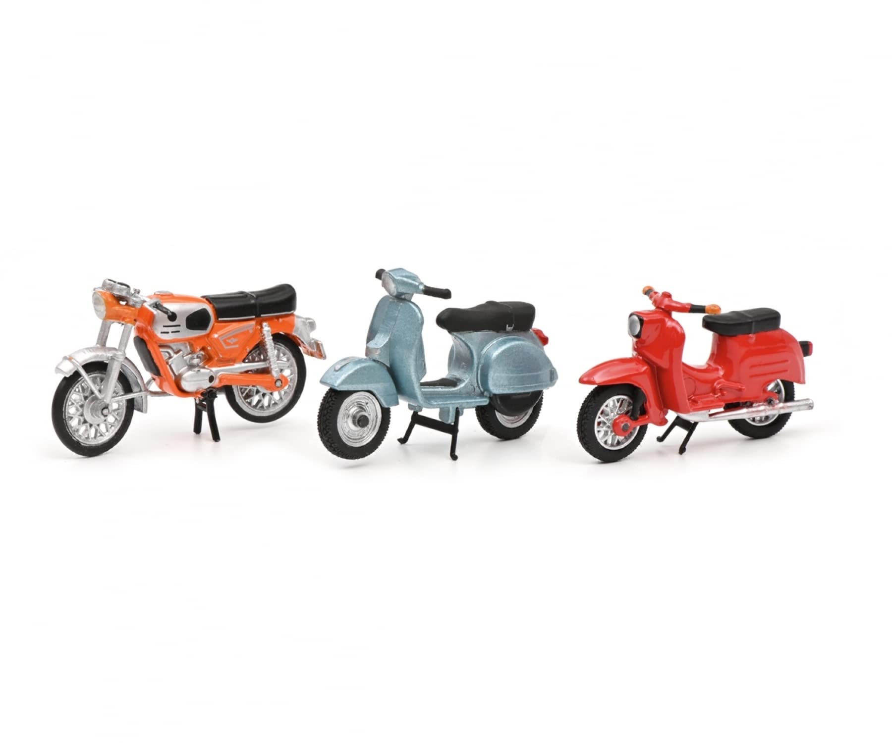 Schuco Model Car Set with 3 Motorcycles 2022 1:43