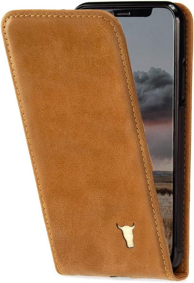 TORRO Phone Case Compatible With Apple iPhone XR Genuine Quality Leather, Vertical Flip Cover With [Card Slots] [Durable Frame] 6.1 Inch 2018 Release (Tan)