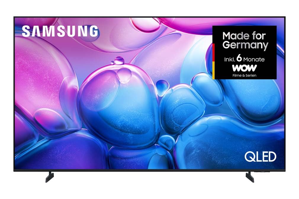 Samsung QLED 4K Q6FA 55 Zoll (138 cm) UHD Fernseher, 100% Farbvolumen für satte Farben, Quantum HDR, 4K Upscaling, Knox Security, Kostenlos 900 Sender TV Plus