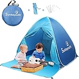 Sunba Youth Beach Tent, Beach Shade, Anti UV Instant Portable Tent Sun Shelter, Pop Up Baby Beach Tent, for 2-3 Person