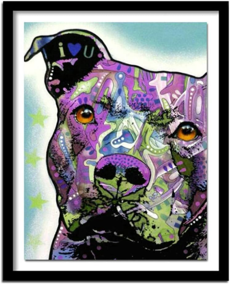 DIY 5D Diamond Painting Kit,Pitbull Embroidery,Rhinestone Cross Stitch,Home Wall Decor,No Frame