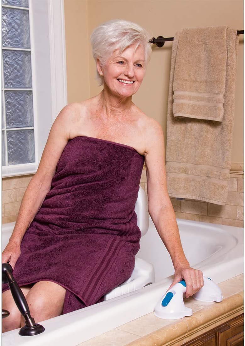Carex Suction Shower Grab Bar – 12” Ultra Grip Shower Handle - Dual Locking Grab Bars for Bathtubs and Showers – Seniors, Disabled, Handicap, Elderly Assistance Product: Health & Personal Care