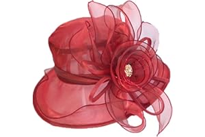 GENERIC Church Hats for Women 2024 Elegant, Womens Kentucky Church Dress Derby Wedding Floral Tea Party Hat Sun Hats