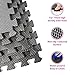 LEVOIT Puzzle Exercise Floor Mat for Gym Equipment, EVA Foam Interlocking Tiles, Protective Flooring for Working Out, Easy Assembly, 24 SQ FT (6 Tiles, 12 Borders), Black
