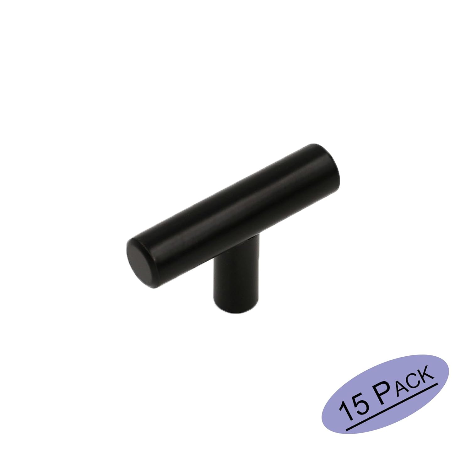 Goldenwarm 15Pack Single Hole Black Knobs and Pulls Door