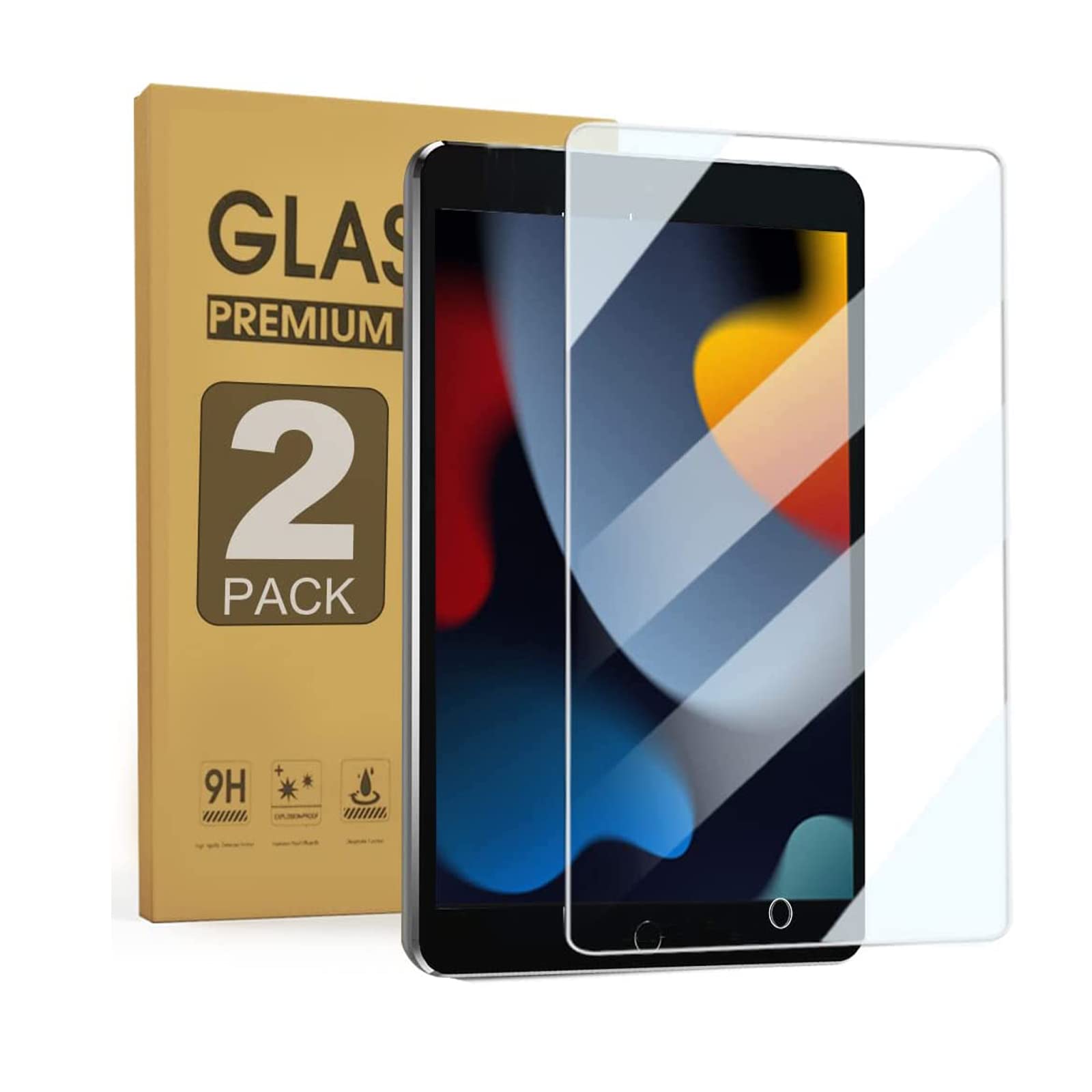 Photo 1 of zenrich [2Pack ipad 10.2 Screen Protector with Anti Blue Light, iPad 9th/8th/7th Generation Tempered Glass Screen Protector with 9H Hardness/Bubble Free/Case Friendly, Pencil Compatible