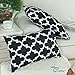 CaliTime Pack of 2 Soft Canvas Pillow Covers Cases for Couch Sofa Home Decor Modern Quatrefoil Accent Geometric 12 X 20 Inches Black