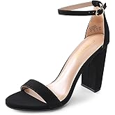 DREAM PAIRS Women's Hi-Chunk High Heel Pump Sandals