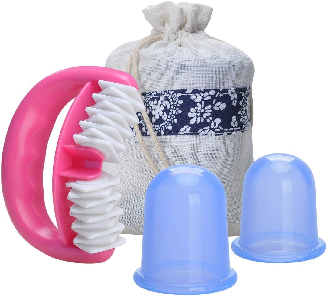 Aogbithy Silikon Massage Roller & Cellulite Cup Set gegen ...