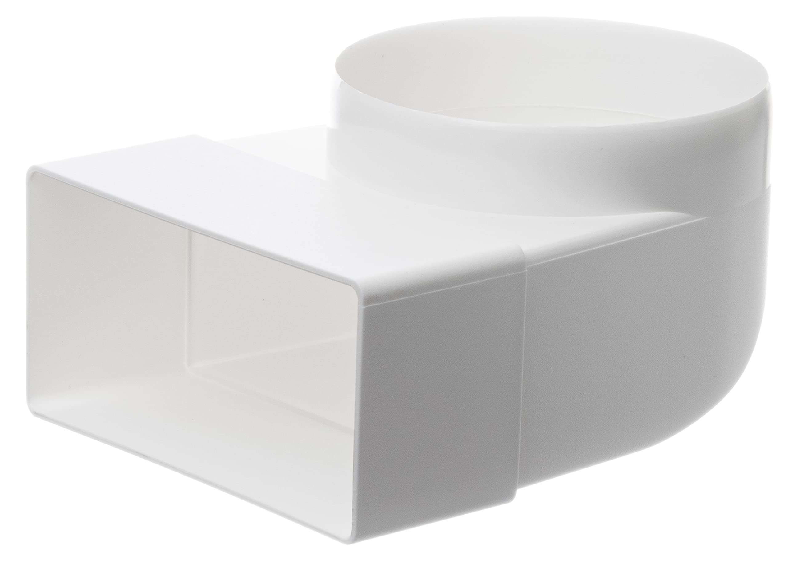 110x55mm to Ø 100 mm Rectangular to Round Adapter - Plastic Ducting Adaptor Transformer