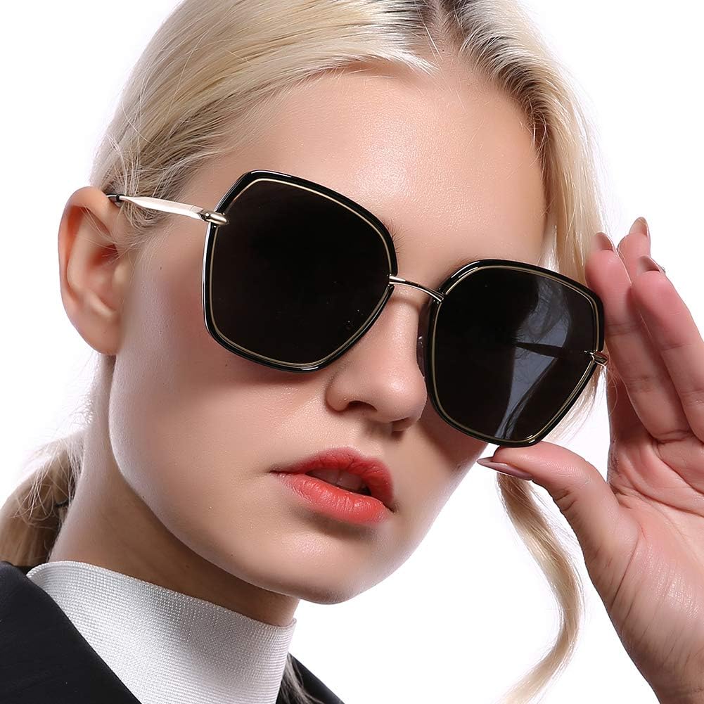 LIKSMUPolarized Oversized Sunglasses for Women Big Large Frame Sun Glasses UV Protection