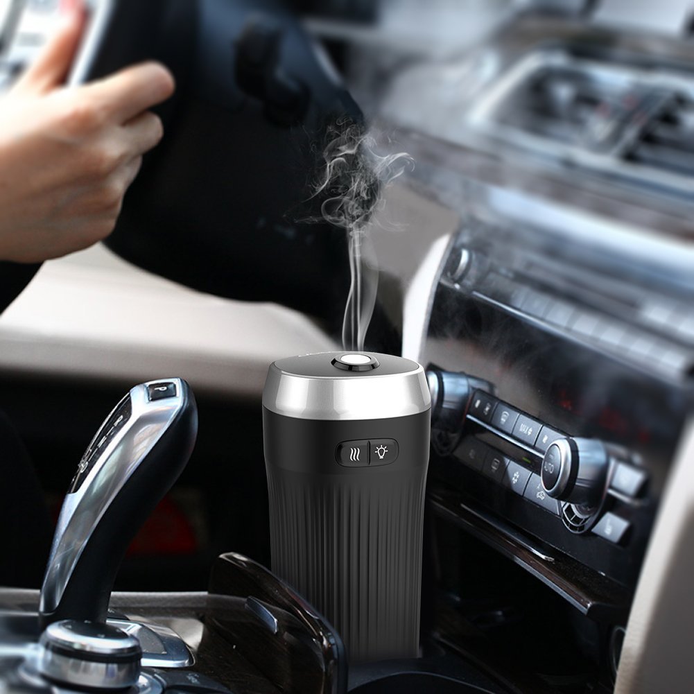  dodocool Car Diffusers, Air Refresher Car Essential Oil Diffuser Ultrasonic Aromatherapy Diffusers Cool Mist Air Car Humidifier Best Car Odor Diffuser