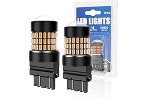 AUIMSOCO 7443 LED Turn Signal Bulb for Chevy Silverado 1500(2017 2018 2019 2020), Amber Yellow Super Bright 300% Brighter 4000LM 7440 7441 7444 T20 W21W Replacement, CANBUS Ready, Pack of 2