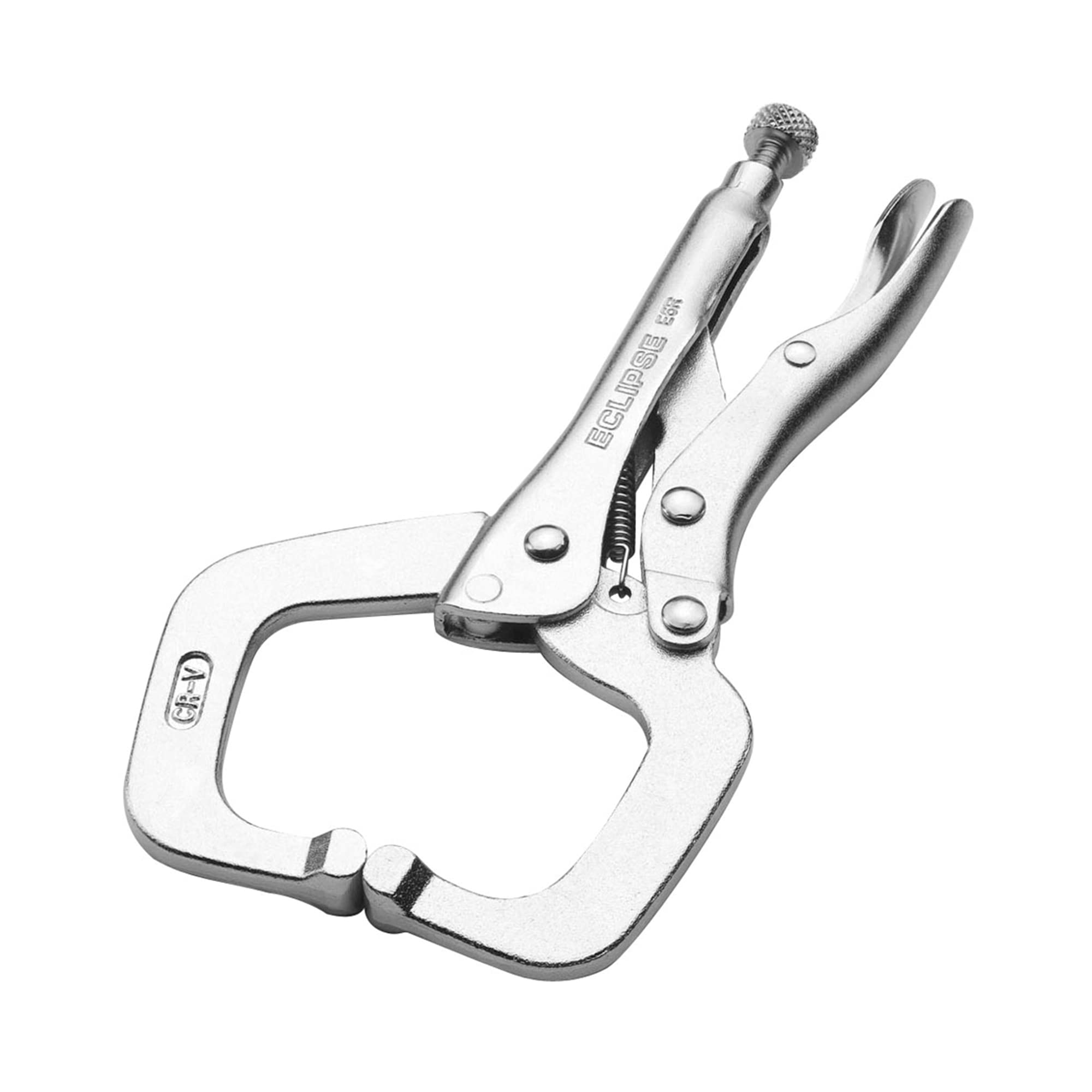 Eclipse Professional Tools E6R Locking C-Clamp Regular Tips 150mm (6"), Silver