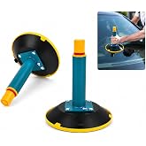2 Pack 6 Inch Vertical Vacuum Suction Cups with Metal Handles | Heavy Duty Vertical Hand-held Cups with Brass Pump and Protective Cover for Flat to Curved Glass, Tile, Granite and Metal