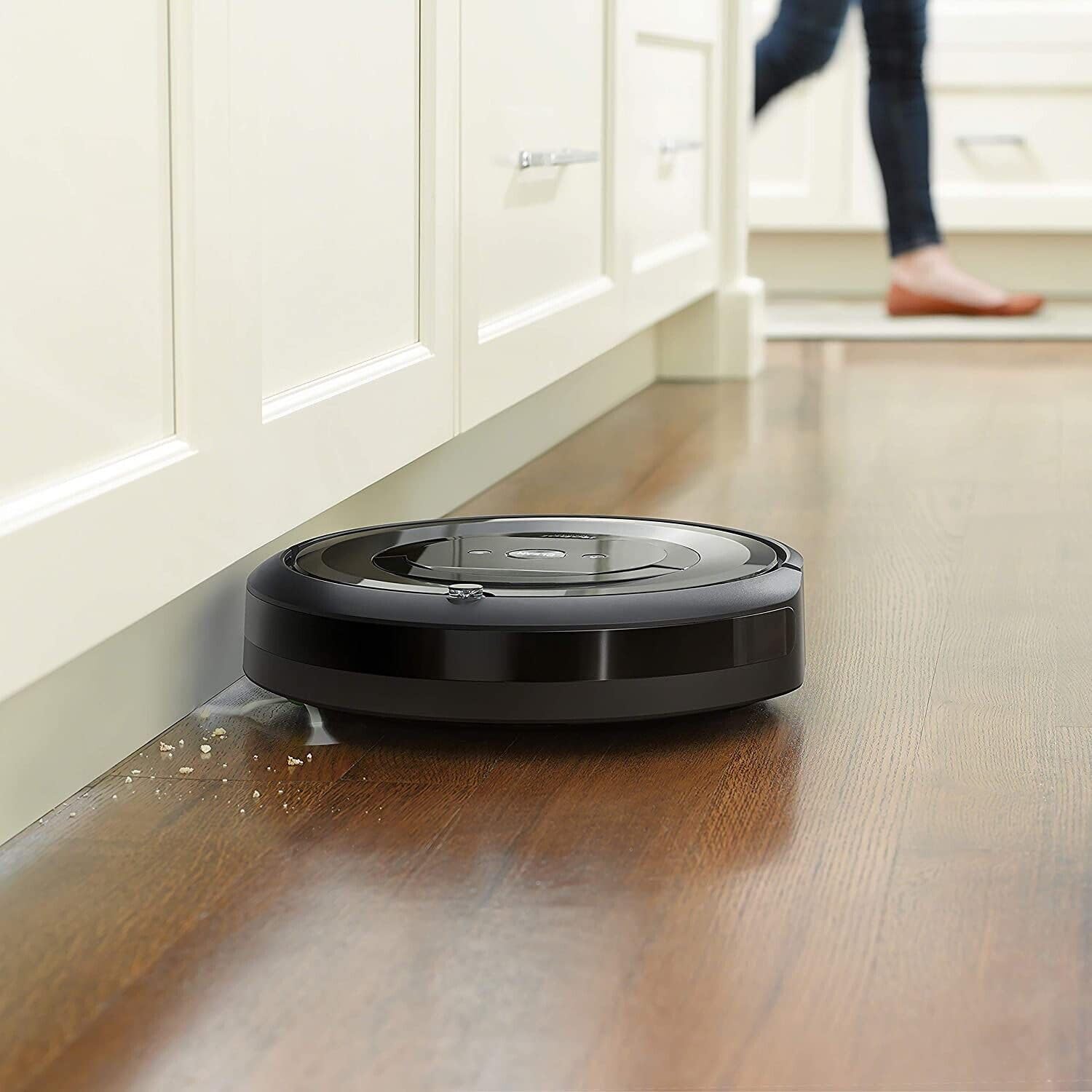 iRobot Roomba E5 (5150) Robot Vacuum - Wi-Fi Connected, Compatible with Alexa, Ideal for Pet Hair, Carpets, Hard, Self-Charging Robotic Vacuum, Black (Renewed) - View 2